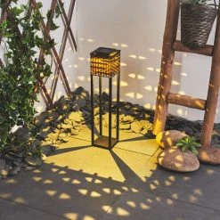 Hofstein Quarrata Solar-Wegeleuchte LED Schwarz, Braun, 1-flammig -Günstiges Wegeleuchten Geschäft quarrata solar wegeleuchte h3428924 8