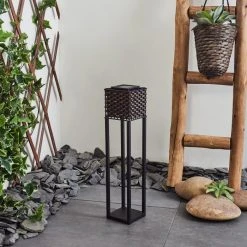 Hofstein Quarrata Solar-Wegeleuchte LED Schwarz, Braun, 1-flammig -Günstiges Wegeleuchten Geschäft quarrata solar wegeleuchte h3428924 9