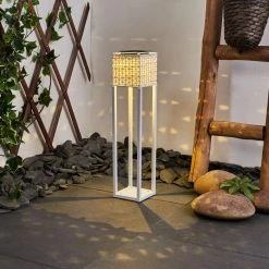 Hofstein Quarrata Solar-Wegeleuchte LED Weiß, 1-flammig -Günstiges Wegeleuchten Geschäft quarrata solar wegeleuchte h3428931 6