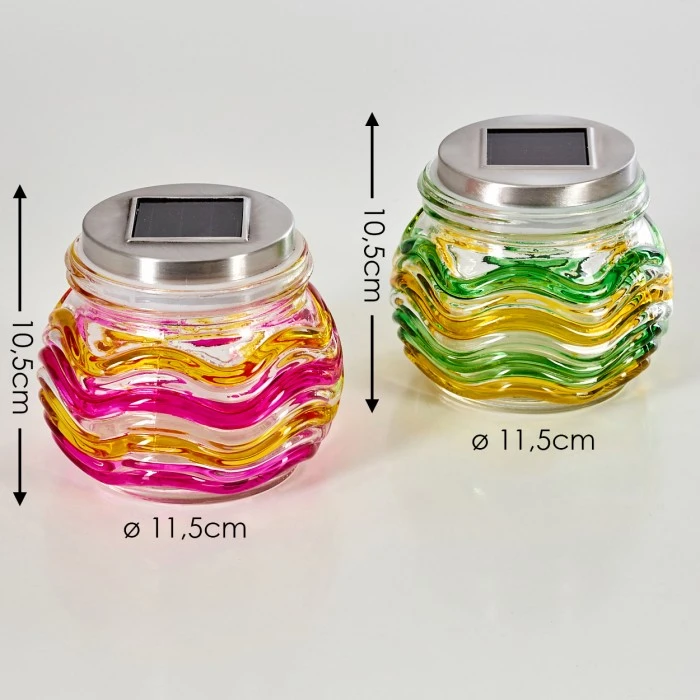 Hofstein Raven Solarleuchte 12er Set LED Gelb, Grün, Orange, 1-flammig 4 Hofstein Raven Solarleuchte 12er Set LED Gelb, Grün, Orange, 1-flammig – Bild 2