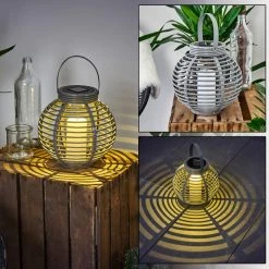 Hofstein Rehovot Solarleuchte LED Grau, 1-flammig