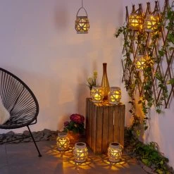 Hofstein Roanoke 9er Set Solarleuchte LED Grau, 1-flammig -Günstiges Wegeleuchten Geschäft roanoke 9er set solarleuchte h3371404 6