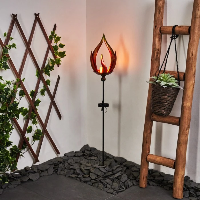 Hofstein Rovinj Solarleuchte LED Rot, Gelb, Schwarz, 10-flammig 14 Hofstein Rovinj Solarleuchte LED Rot, Gelb, Schwarz, 10-flammig – Bild 12