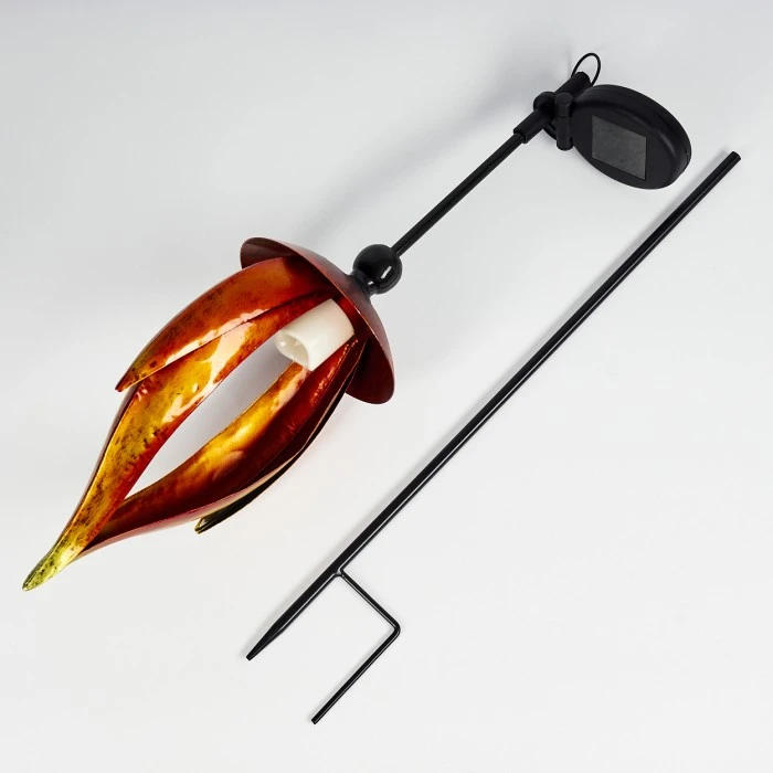 Hofstein Rovinj Solarleuchte LED Rot, Gelb, Schwarz, 10-flammig 7 Hofstein Rovinj Solarleuchte LED Rot, Gelb, Schwarz, 10-flammig – Bild 5