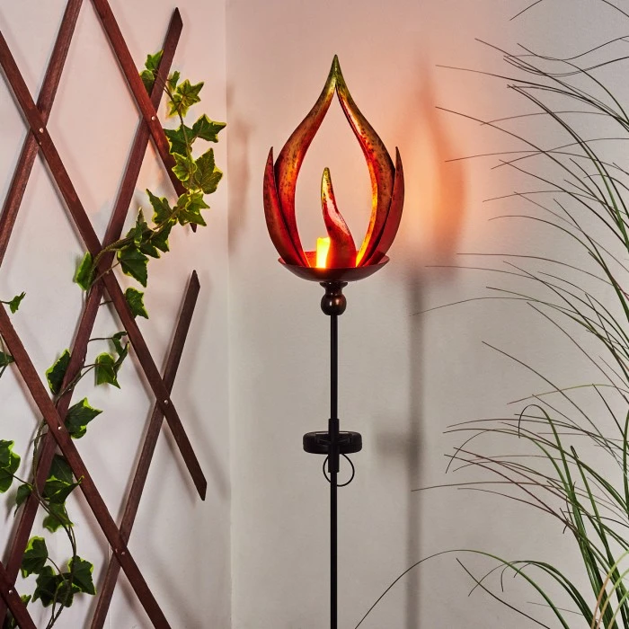 Hofstein Rovinj Solarleuchte LED Rot, Gelb, Schwarz, 10-flammig 9 Hofstein Rovinj Solarleuchte LED Rot, Gelb, Schwarz, 10-flammig – Bild 7