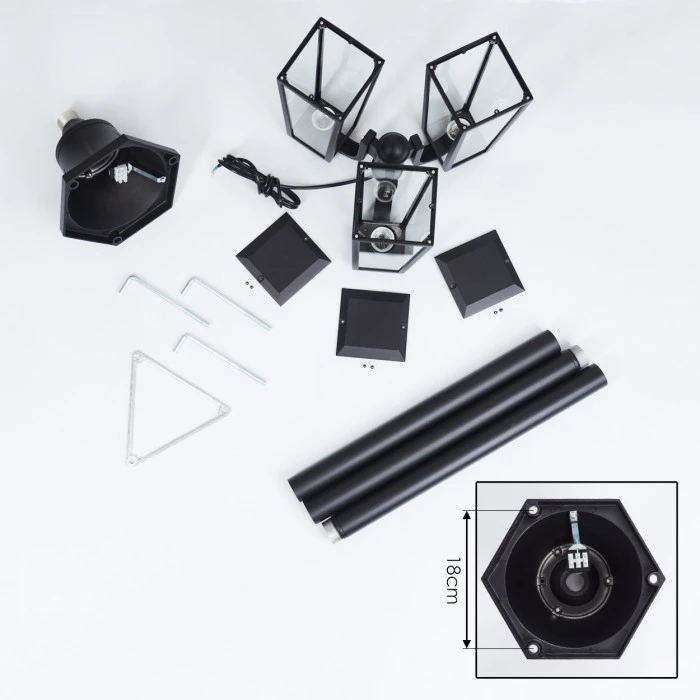 Hofstein Ruoni Kandelaber Schwarz, 3-flammig 7 Hofstein Ruoni Kandelaber Schwarz, 3-flammig – Bild 5