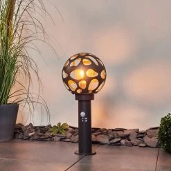 Hofstein Saaseg Wegeleuchte Schwarz, 1-flammig, Bewegungsmelder -Günstiges Wegeleuchten Geschäft saaseg wegeleuchte h3438848 10