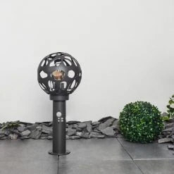 Hofstein Saaseg Wegeleuchte Schwarz, 1-flammig, Bewegungsmelder -Günstiges Wegeleuchten Geschäft saaseg wegeleuchte h3438848 9