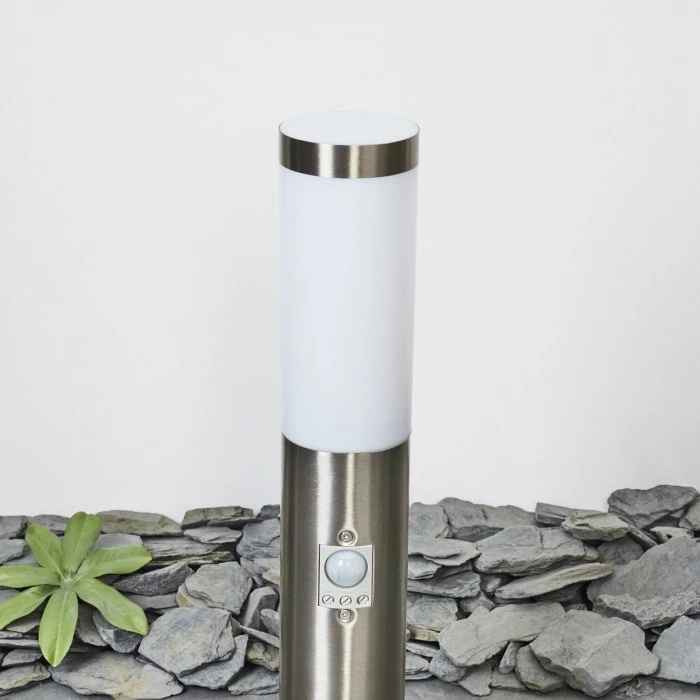 Hofstein Sessa Wegeleuchte Nickel-Matt, 1-flammig, Bewegungsmelder 4 Hofstein Sessa Wegeleuchte Nickel-Matt, 1-flammig, Bewegungsmelder – Bild 2