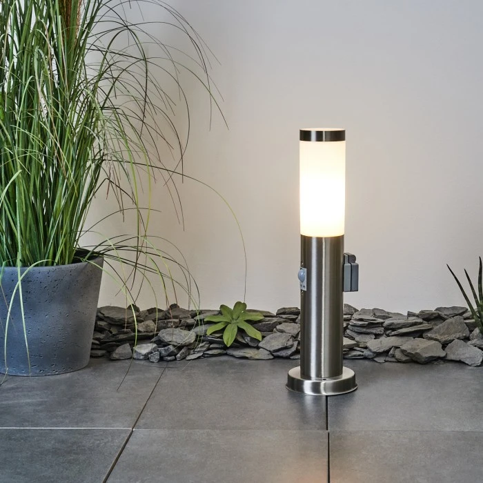 Hofstein Sessa Wegeleuchte Nickel-Matt, 1-flammig, Bewegungsmelder 13 Hofstein Sessa Wegeleuchte Nickel-Matt, 1-flammig, Bewegungsmelder – Bild 11