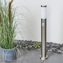 Hofstein Sessa Wegeleuchte Nickel-Matt, 1-flammig, Bewegungsmelder -Günstiges Wegeleuchten Geschäft sessa wegeleuchte h3018132 9