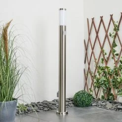 Hofstein Sessa Wegeleuchte Nickel-Matt, 1-flammig, Bewegungsmelder -Günstiges Wegeleuchten Geschäft sessa wegeleuchte h3018163 9