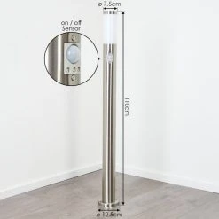 Hofstein Sessa Wegeleuchte Nickel-Matt, 1-flammig, Bewegungsmelder -Günstiges Wegeleuchten Geschäft sessa wegeleuchte h3018187 3