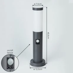 Hofstein Sessa Wegeleuchte Anthrazit, 1-flammig, Bewegungsmelder -Günstiges Wegeleuchten Geschäft sessa wegeleuchte h3018262 3