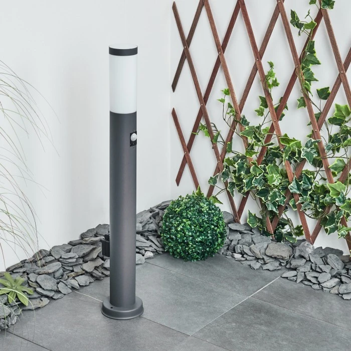 Hofstein Sessa Wegeleuchte Anthrazit, 1-flammig, Bewegungsmelder 4 Hofstein Sessa Wegeleuchte Anthrazit, 1-flammig, Bewegungsmelder – Bild 2