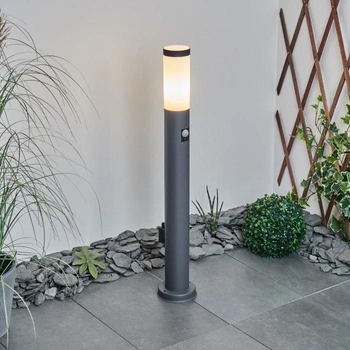 Hofstein Sessa Wegeleuchte Anthrazit, 1-flammig, Bewegungsmelder 12 Hofstein Sessa Wegeleuchte Anthrazit, 1-flammig, Bewegungsmelder – Bild 10