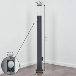 Hofstein Sessa Wegeleuchte Anthrazit, 1-flammig, Bewegungsmelder -Günstiges Wegeleuchten Geschäft sessa wegeleuchte h3018347 3