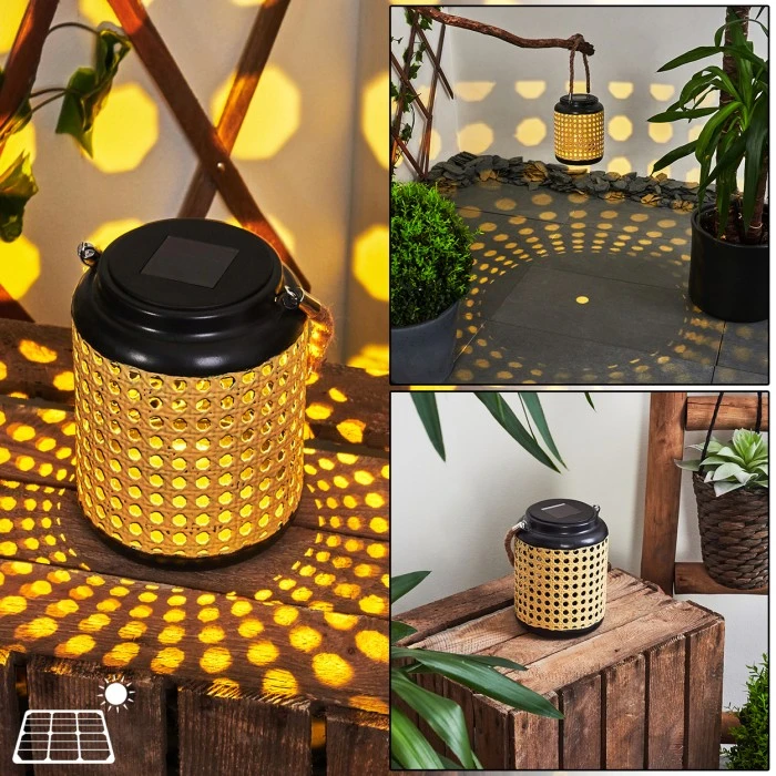 Hofstein Sessivi Solar-Tischleuchte LED Schwarz, Braun, 1-flammig 3 Hofstein Sessivi Solar-Tischleuchte LED Schwarz, Braun, 1-flammig