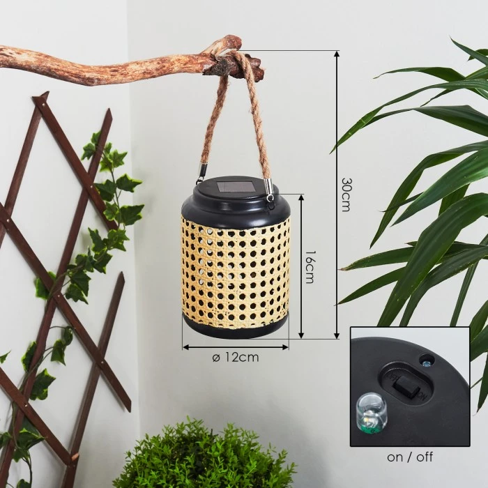 Hofstein Sessivi Solar-Tischleuchte LED Schwarz, Braun, 1-flammig 6 Hofstein Sessivi Solar-Tischleuchte LED Schwarz, Braun, 1-flammig – Bild 4