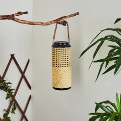 Hofstein Sessivi Solarleuchte LED Schwarz, Braun, Holz hell, 1-flammig -Günstiges Wegeleuchten Geschäft sessivi solarleuchte h3418932 11