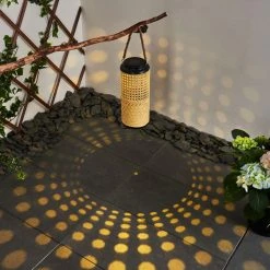 Hofstein Sessivi Solarleuchte LED Schwarz, Braun, Holz hell, 1-flammig -Günstiges Wegeleuchten Geschäft sessivi solarleuchte h3418932 8