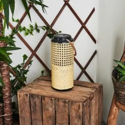 Hofstein Sessivi Solarleuchte LED Schwarz, Braun, Holz hell, 1-flammig -Günstiges Wegeleuchten Geschäft sessivi solarleuchte h3418932 9