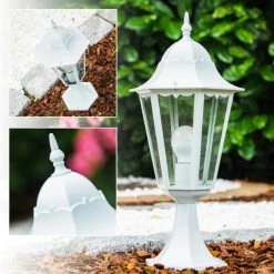 Hofstein Sockelleuchte 1334L WH Wei&szlig;, 1-flammig -Günstiges Wegeleuchten Geschäft sockelleuchte 1334l wh 1334 l wh2 12