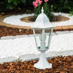 Hofstein Sockelleuchte 1334L WH Wei&szlig;, 1-flammig -Günstiges Wegeleuchten Geschäft sockelleuchte 1334l wh 1334 l wh2 8