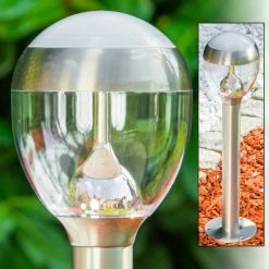 Hofstein Sockelleuchte Cordova LED Edelstahl, 1-flammig -Günstiges Wegeleuchten Geschäft sockelleuchte cordova h3006207 2