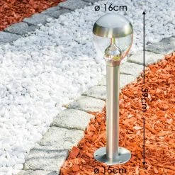 Hofstein Sockelleuchte Cordova LED Edelstahl, 1-flammig -Günstiges Wegeleuchten Geschäft sockelleuchte cordova h3006207 3