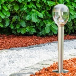 Hofstein Sockelleuchte Cordova LED Edelstahl, 1-flammig -Günstiges Wegeleuchten Geschäft sockelleuchte cordova h3006207 5