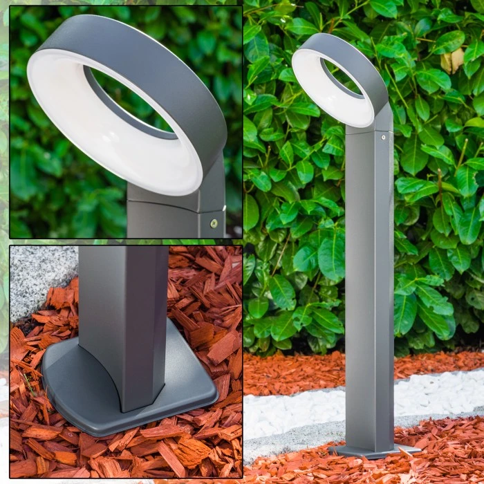 Hofstein Sockelleuchte Meridian LED Anthrazit, 1-flammig 4 Hofstein Sockelleuchte Meridian LED Anthrazit, 1-flammig – Bild 2