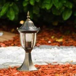 Hofstein Sockelleuchte Ribadeo Schwarz-Gold, 1-flammig -Günstiges Wegeleuchten Geschäft sockelleuchte ribadeo h169163 6