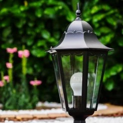 Hofstein Sockelleuchte schwarz Schwarz, Transparent, Klar, 1-flammig 28 Hofstein Sockelleuchte schwarz Schwarz, Transparent, Klar, 1-flammig -Günstiges Wegeleuchten Geschäft sockelleuchte schwarz 1334 l sw2 12