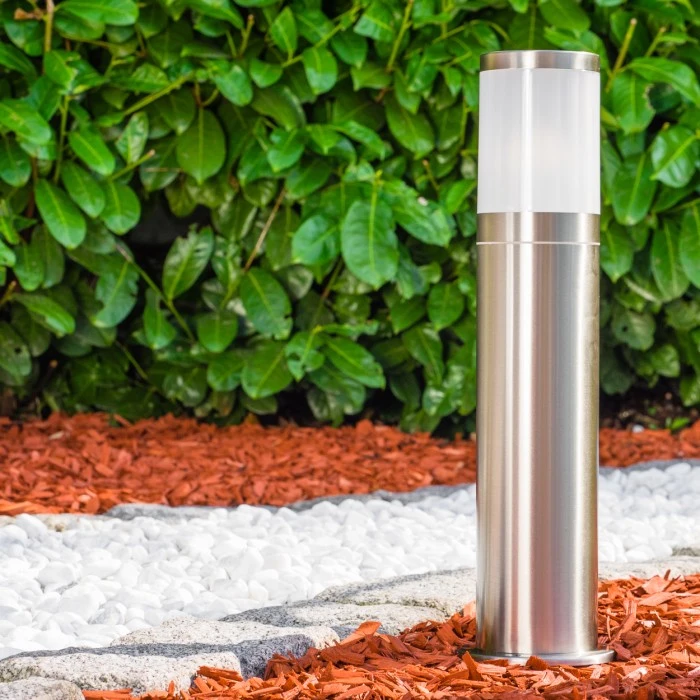 Hofstein Sockelleuchte Tolsona Edelstahl, 1-flammig 8 Hofstein Sockelleuchte Tolsona Edelstahl, 1-flammig – Bild 6