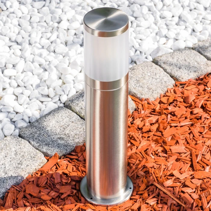 Hofstein Sockelleuchte Tolsona Edelstahl, 1-flammig 10 Hofstein Sockelleuchte Tolsona Edelstahl, 1-flammig – Bild 8