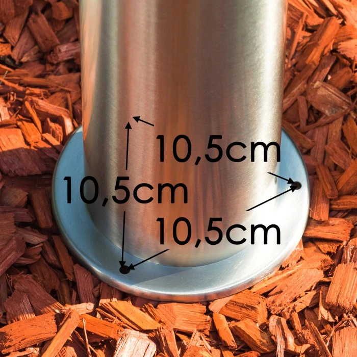 Hofstein Sockelleuchte Tolsona Edelstahl, 1-flammig 12 Hofstein Sockelleuchte Tolsona Edelstahl, 1-flammig – Bild 10