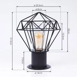 Hofstein Solda Sockelleuchte Schwarz, 1-flammig -Günstiges Wegeleuchten Geschäft solda sockelleuchte h3409053 3