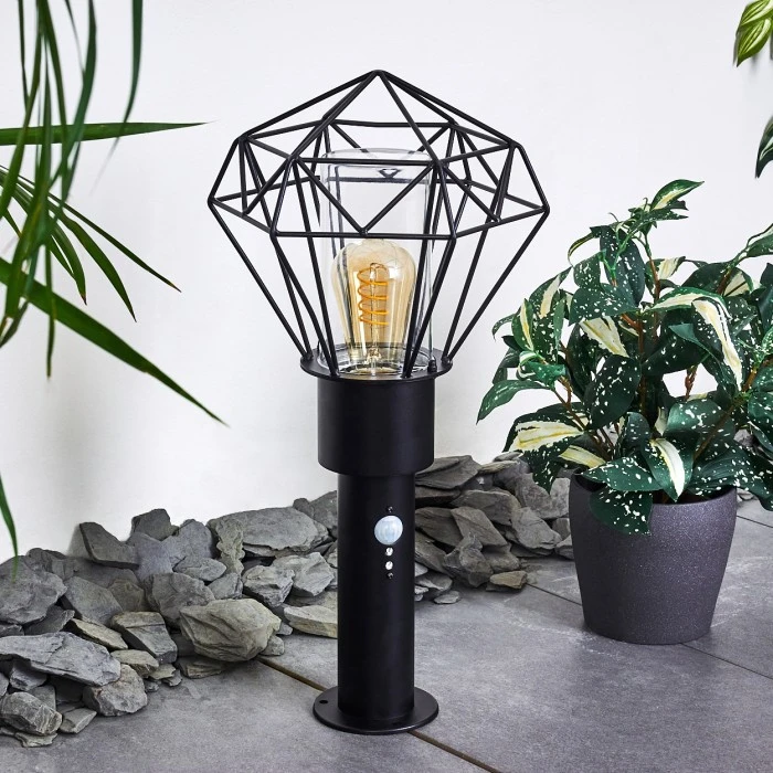 Hofstein Solda Wegeleuchte Schwarz, 1-flammig, Bewegungsmelder 4 Hofstein Solda Wegeleuchte Schwarz, 1-flammig, Bewegungsmelder – Bild 2