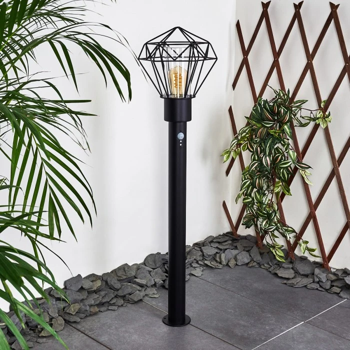 Hofstein Solda Wegeleuchte Schwarz, 1-flammig, Bewegungsmelder 4 Hofstein Solda Wegeleuchte Schwarz, 1-flammig, Bewegungsmelder – Bild 2