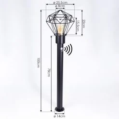 Hofstein Solda Wegeleuchte Schwarz, 1-flammig, Bewegungsmelder 17 Hofstein Solda Wegeleuchte Schwarz, 1-flammig, Bewegungsmelder -Günstiges Wegeleuchten Geschäft solda wegeleuchte h3409039 3