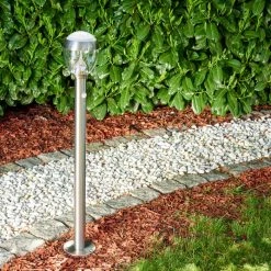 Hofstein Sorken Wegeleuchte LED Edelstahl, 1-flammig, Bewegungsmelder -Günstiges Wegeleuchten Geschäft sorken wegeleuchte h3170212 do1 12