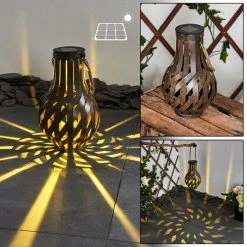 Hofstein Soulé Solarleuchte LED Braun, 1-flammig