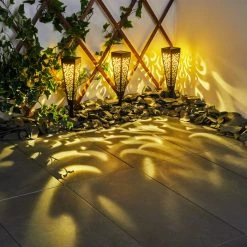 Hofstein Staranzano Solarleuchte LED Gelb, Schwarz, 1-flammig -Günstiges Wegeleuchten Geschäft staranzano solarleuchte h3419533 12