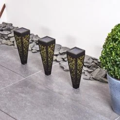 Hofstein Staranzano Solarleuchte LED Gelb, Schwarz, 1-flammig -Günstiges Wegeleuchten Geschäft staranzano solarleuchte h3419533 13