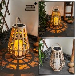 Hofstein Syreflot Solarleuchte LED Schwarz, Braun, 1-flammig