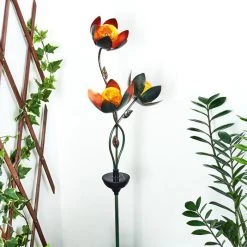 Hofstein Taft Solarleuchte LED Schwarz, Grün, Kupferfarben, 3-flammig -Günstiges Wegeleuchten Geschäft taft solarleuchte h3425688 1