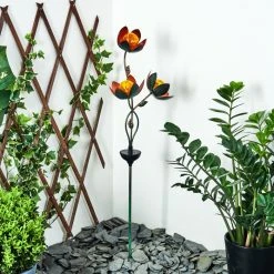 Hofstein Taft Solarleuchte LED Schwarz, Grün, Kupferfarben, 3-flammig -Günstiges Wegeleuchten Geschäft taft solarleuchte h3425688 9