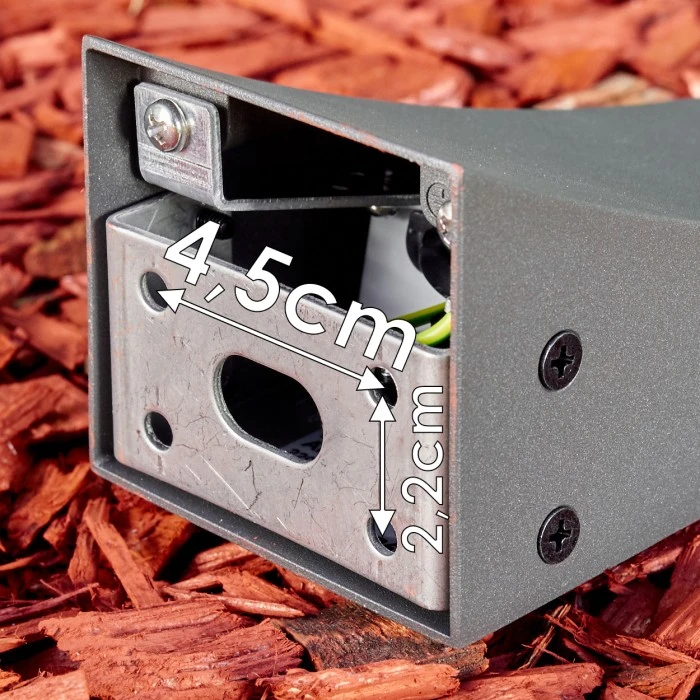 Hofstein Telford Sockelleuchte LED Anthrazit, 1-flammig 12 Hofstein Telford Sockelleuchte LED Anthrazit, 1-flammig – Bild 10