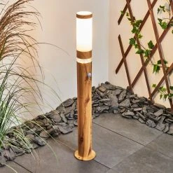 Hofstein Tenvik Wegeleuchte Braun, Holz dunkel, 1-flammig, Bewegungsmelder -Günstiges Wegeleuchten Geschäft tenvik wegeleuchte h3427798 11